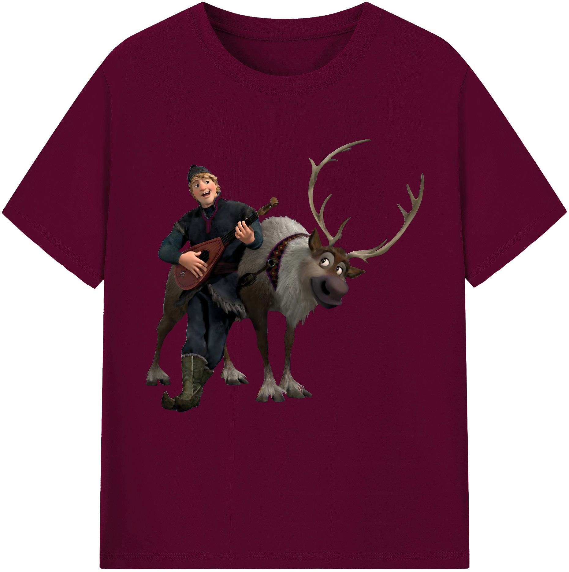 （画像用） アナと雪の女王 アンナ エルサ Frozen Anna Elsa レディースカジュアルプリントTシャツ（綿100％）